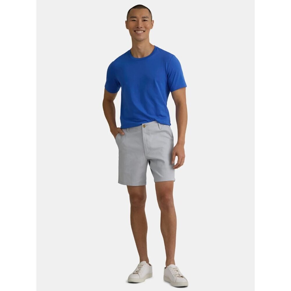 George Men's & Big Men's Stretch Twill Flat Front Shorts, 9" Inseam, Size 46 - Picture 4 of 5